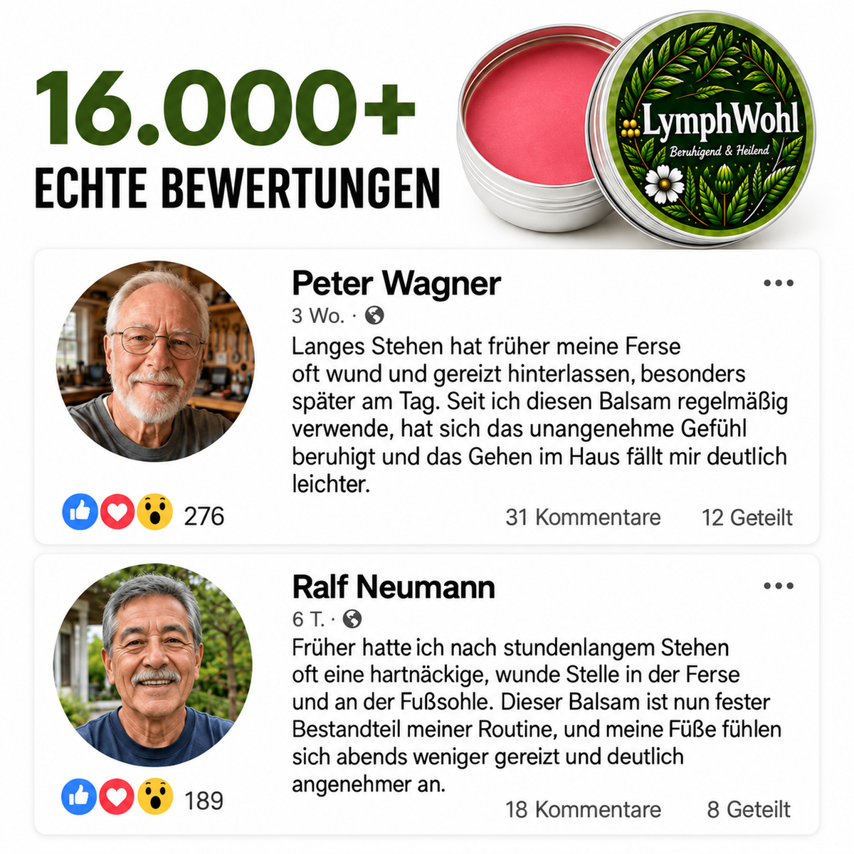 LymphWohl – Intensiv-Balsam für müde, beanspruchte Fersen und Füße