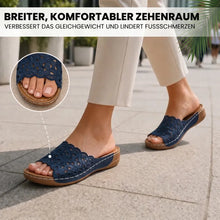 Lade das Bild in den Galerie-Viewer, FloraVita - Schmerzlindernde Vintage-Sandale aus Leder | Rutschfest & Federleicht