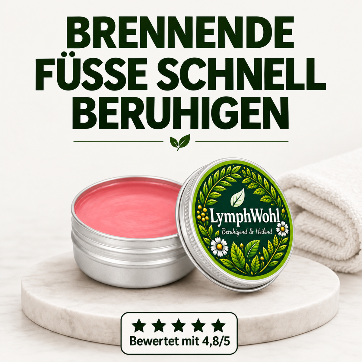 LymphWohl – Intensiv-Balsam für müde, brennende und empfindliche Füße