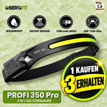 Lade das Bild in den Galerie-Viewer, PROFI 350 – 2-in-1-LED-Stirnlampe
