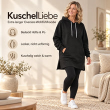 Lade das Bild in den Galerie-Viewer, KuschelLiebe – der extra lange Wohlfühlhoodie | deckenweich, warm &amp; figurschmeichelnd
