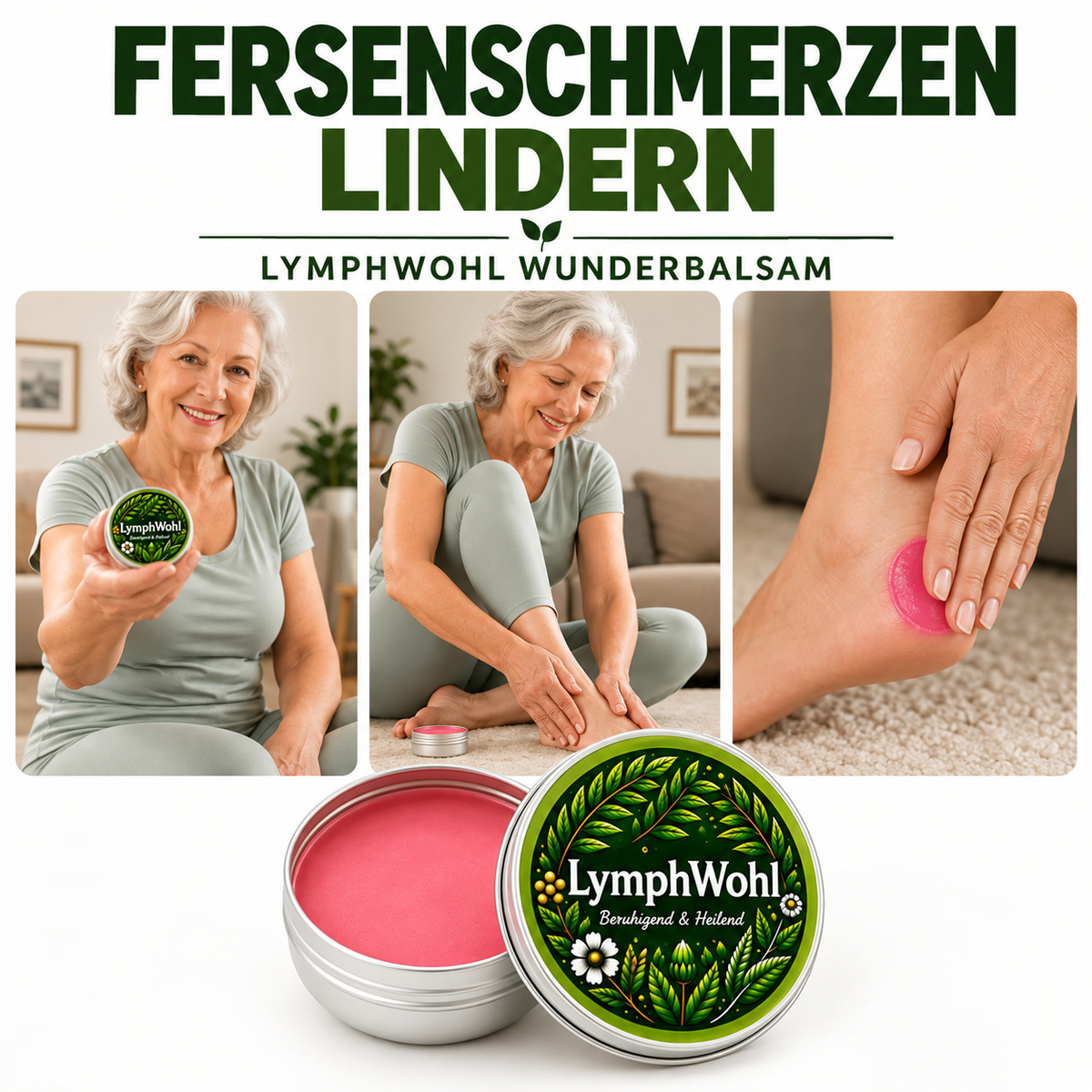 LymphWohl – Intensiv-Balsam für müde, beanspruchte Fersen und Füße