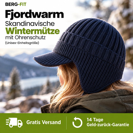 Fjordwarm – Skandinavische Wintermütze mit Ohrenschutz (Unisex-Einheitsgröße) 2026