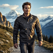 Lade das Bild in den Galerie-Viewer, Falco - Hochwertige Lederjacke
