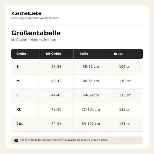 KuschelLiebe – der extra lange Wohlfühlhoodie | deckenweich, warm & figurschmeichelnd