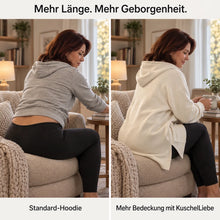 Lade das Bild in den Galerie-Viewer, KuschelLiebe – der extra lange Wohlfühlhoodie | deckenweich, warm &amp; figurschmeichelnd

