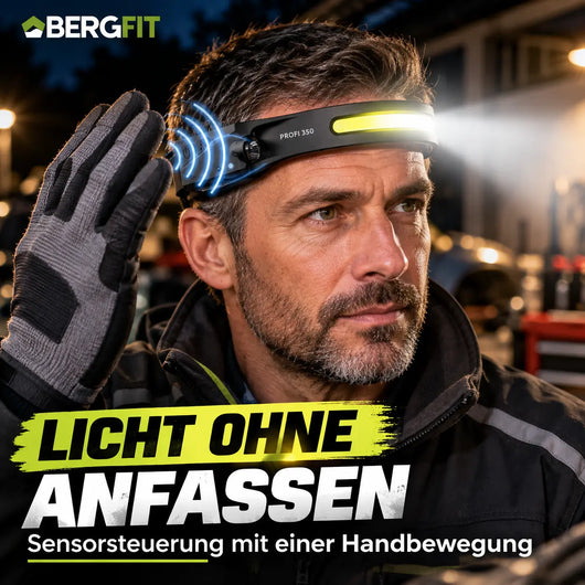 PROFI 350 – 2-in-1-LED-Stirnlampe | 1-€-Aktion