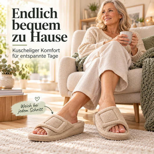 Orthofit - orthopädische Winter-Slipper | Rutschfest, Weich & Schmerzlindernd