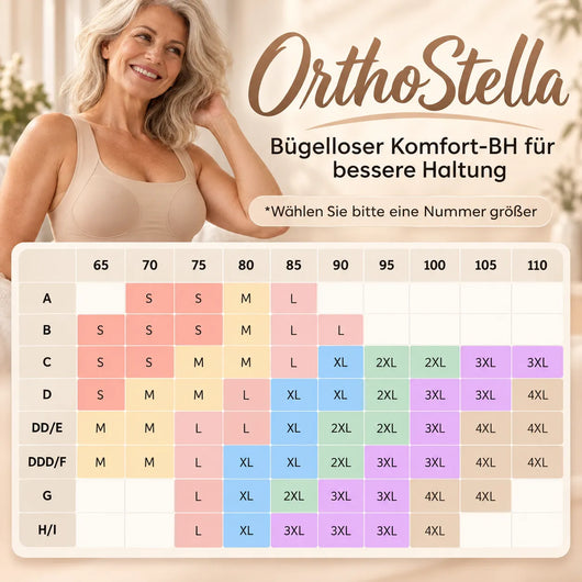 OrthoStella - ergonomischer, bügelloser Komfort-BH für bessere Haltung inkl- Push-Up Effekt