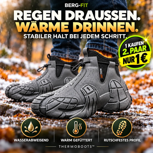 ThermoBoots – Wasserdichte Allwetter-Ganzjahresstiefel | Rutschfest & Schmerzlindernd | 1-€ Aktion