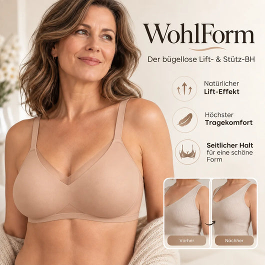 WohlForm - Der bügellose 4-Zonen-Push Up-BH für bessere Haltung